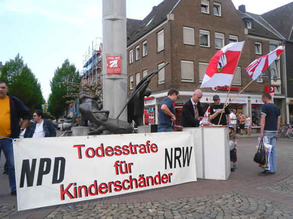 NPD Krefeld Geldern Kundgebung Markt Philippe Bodewig