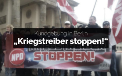 Kundgebung gegen imperialistische Kriegstreiberei vor dem Brandenburger Tor