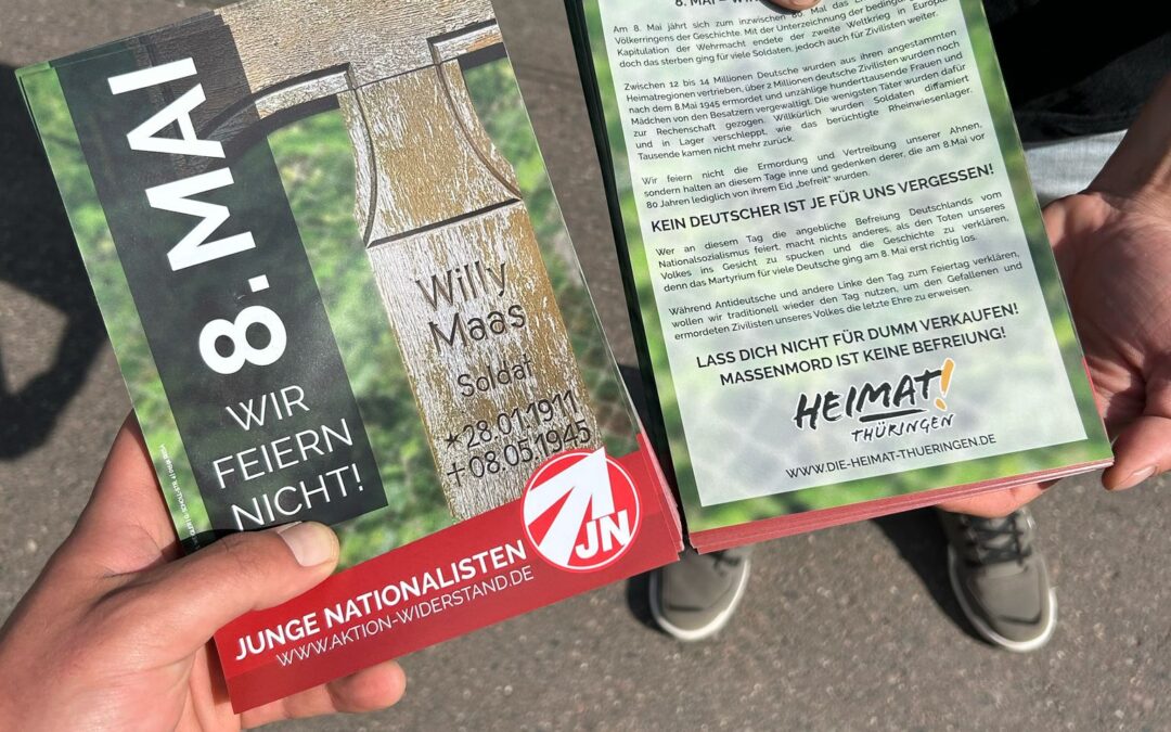 8.Mai – Wir feiern nicht! Flugblattverteilungen im Landkreis Gotha