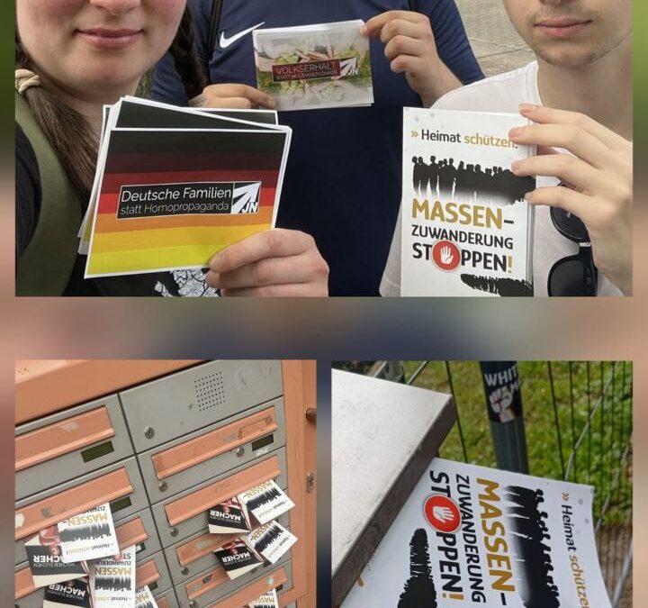 Flugblattverteilung in Erfurt