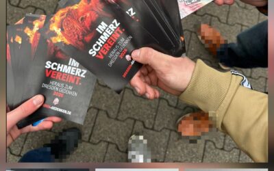 Thüringen-Flugblattverteilung im Eichsfeld